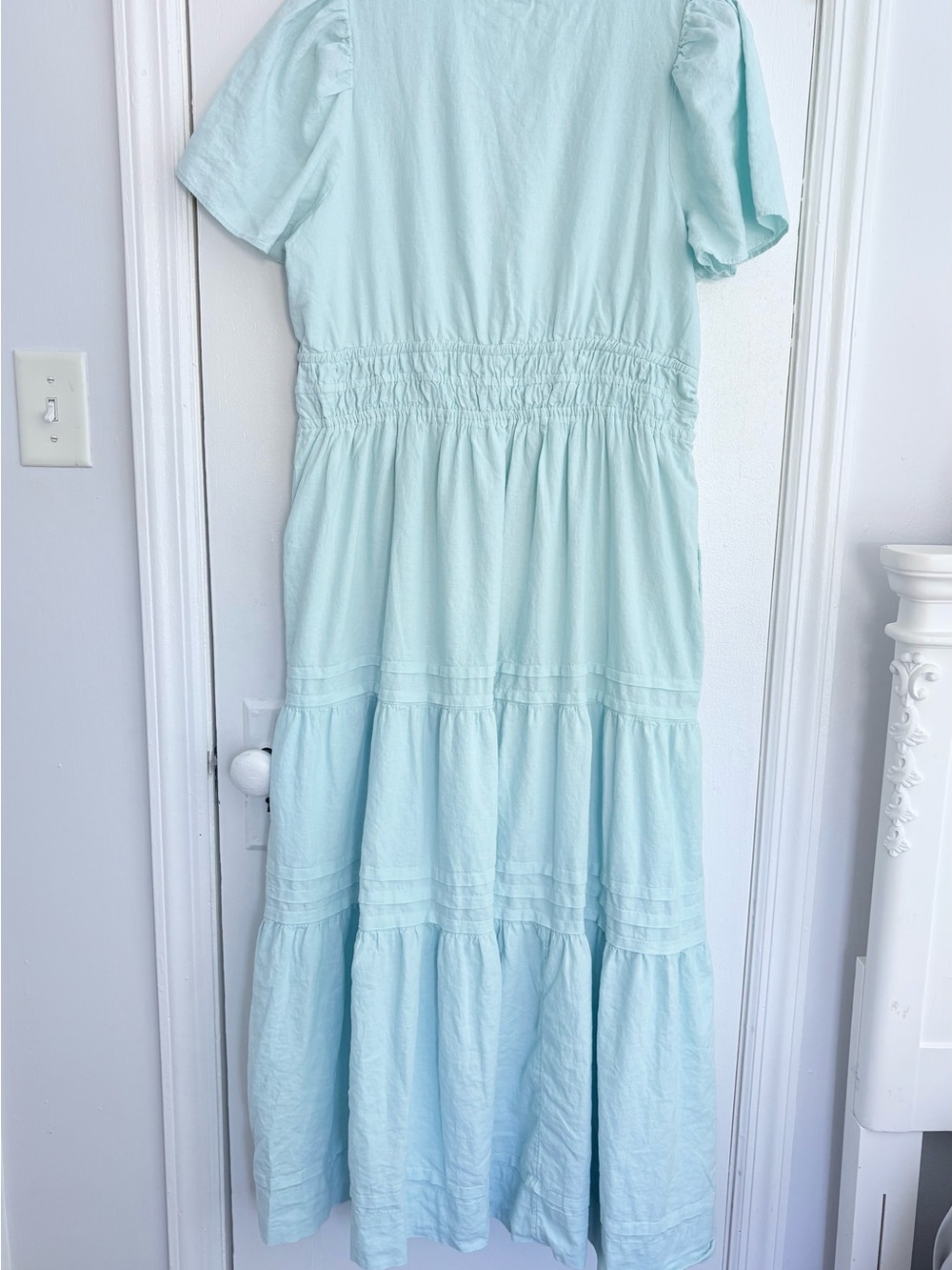 Anthropologie  Light Blue  V‑Neck Maxi Dress - Picture 3 of 13